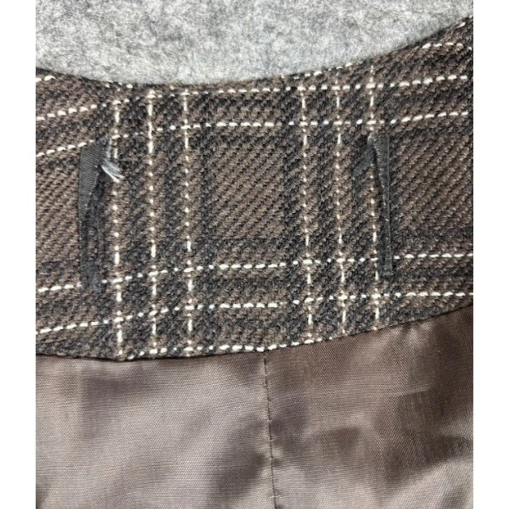 Vintage Wool Plaid Blazer Women's 10 Brown Union Made USA Classic‎ Chic